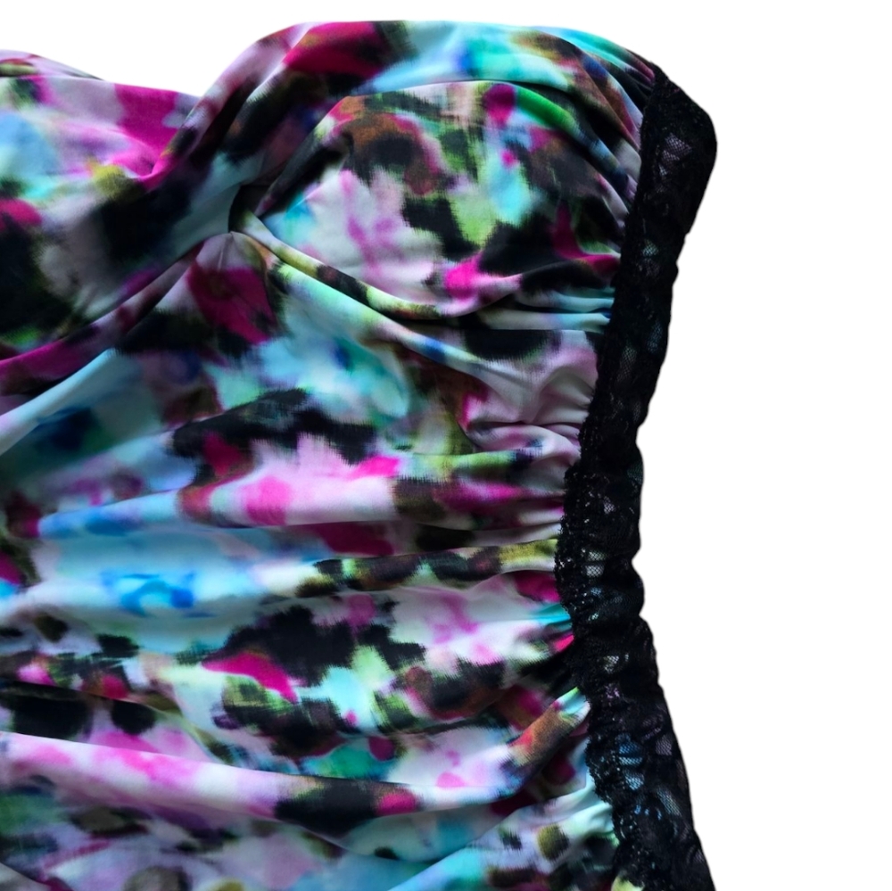 Spanx Floral Watercolor One Piece Swimsuit - Picture 6 of 9